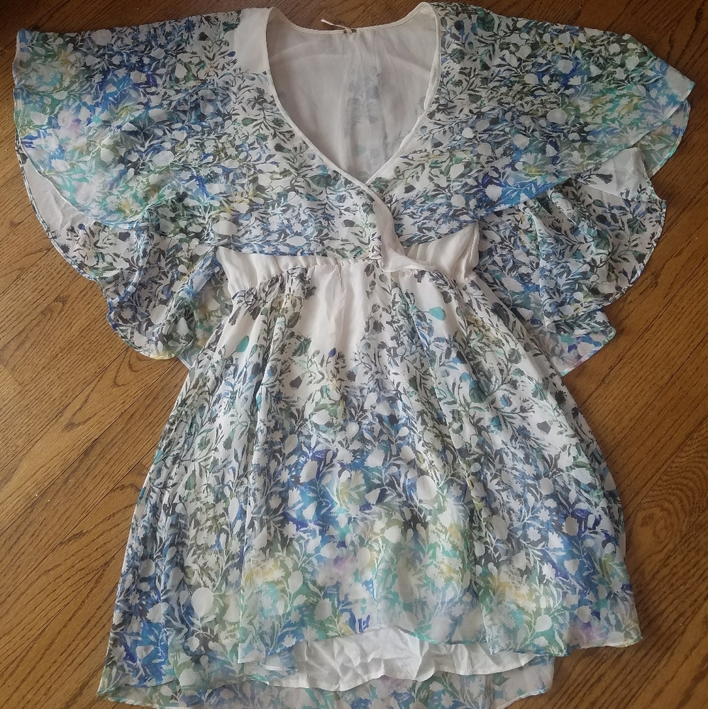 Free People flutter sleeve mini dress S